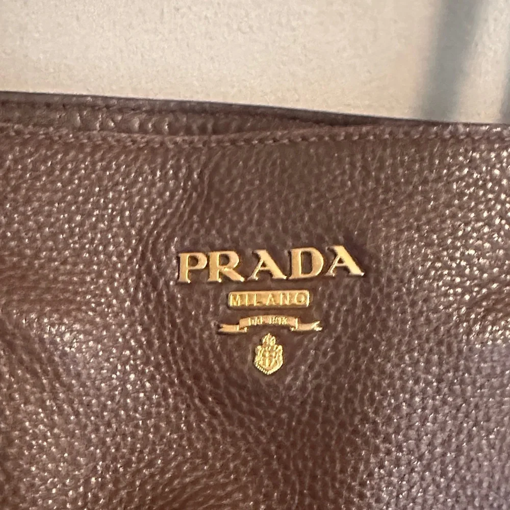 Prada Dark Brown Leather Tote - Picture 2 of 2